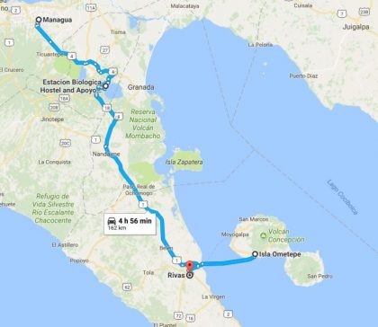 Nicaragua Route MAP