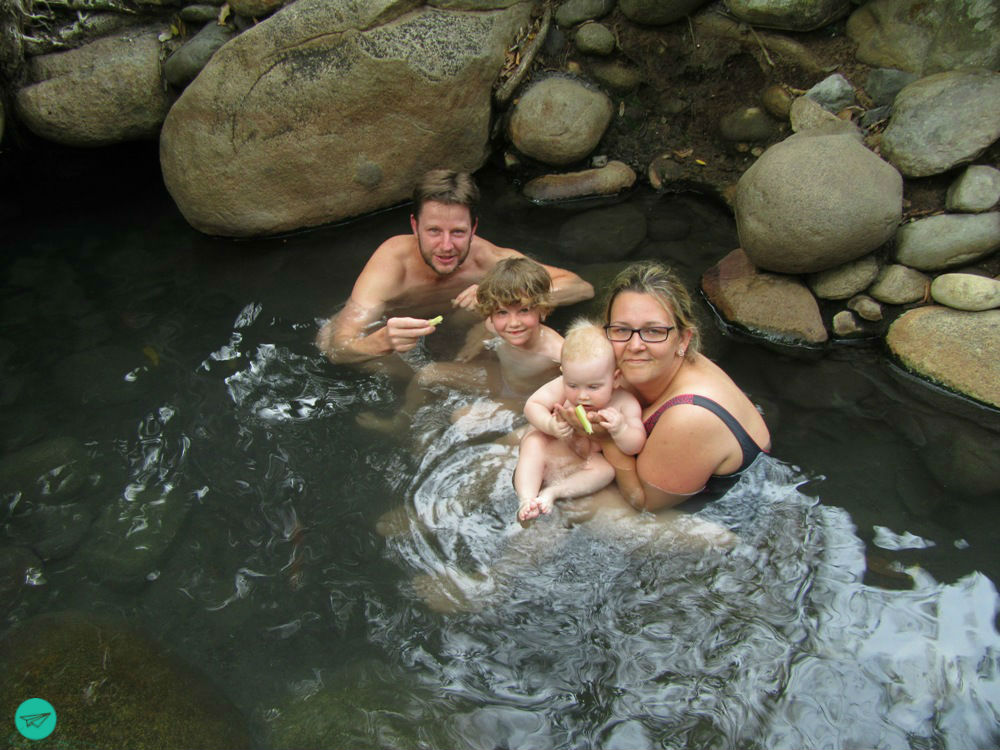 us in a hot spring pool