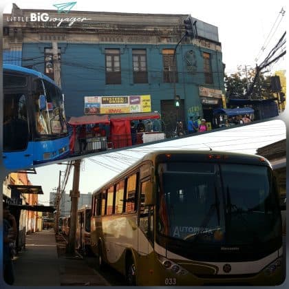 back of the bus station San Borjas in Santiago de Chile